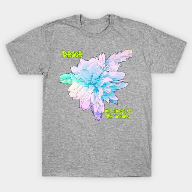 Peace Flower T-Shirt by AizaBreathe